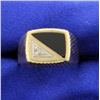 Image 1 : Men's Onyx & Diamond Ring