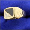 Image 2 : Men's Onyx & Diamond Ring