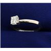 Image 2 : GIA Certified .88 ct Square Diamond Solitaire Ring