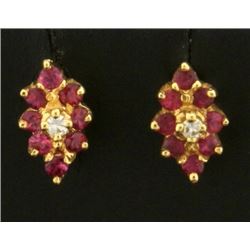 Ruby and Diamond Earrings