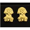 Image 1 : 18k Gold Puppy Dog Earrings