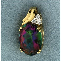 15ct Mystic and White Topaz Pendant