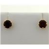 Image 1 : Garnet Stud Earrings in 18k Gold Settings