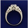 Image 3 : 14k White Gold Ring with 1 3/4ct TW of CZ Gemstones