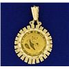 Image 1 : 1/10 Ounce Chinese Panda Gold Coin in Pendant