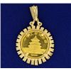 Image 2 : 1/10 Ounce Chinese Panda Gold Coin in Pendant