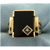 Image 1 : Men's Onyx and Diamond Ring