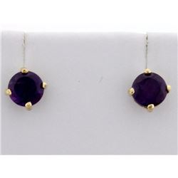 Amethyst Stud Earrings