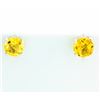 Image 1 : Bright 2ct TW Citrine Round Stud Earrings