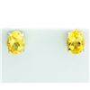 Image 1 : Oval Citrine Stud Earrings