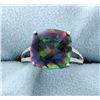 Image 1 : Large Mystic Topaz Ring with Diamonds