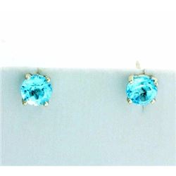 2ct TW Sky Blue Topaz Stud Earrings