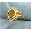 Image 2 : 5ct Citrine and Diamond Ring