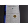 Image 2 : DIAMOND & EMERALD SOLITAIRE RING, 1.95CT EMERALD, 2 DIAMONDS, $375 CERTIFICATE