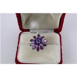 2.96CT AMETHYST/GARNET RING