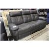 Image 2 : 3 SEAT LEATHER RECLINING SOFA