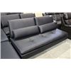 Image 2 : LEATHER CONVERTABLE SOFA BED WITH THROW CUSHIONS