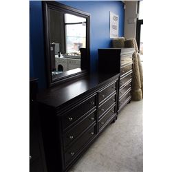 BEDROOM SUITE INCLUDING HIGHBOY DRESSER WITH MIRROR AND 2 NIGHTSTANDS