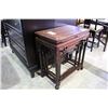 Image 2 : ORIENTAL ROSEWOOD 3 PIECE NESTING TABLE SET