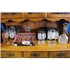 Image 2 : LOT OF PINWHEEL CRYSTAL WINE GLASSES, CHAMPAGNE GLASSES, VASE AND DECANTER