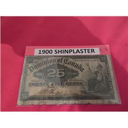1900 Shinplaster - 25 cents banknote – fine