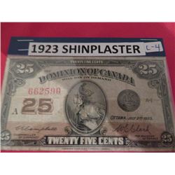 1923 Shinplaster - 25 cents - fine - banknote