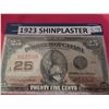 Image 1 : 1923 Shinplaster - 25 cents - fine - banknote