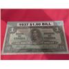 Image 1 : 1937 $1.00 banknote – fine