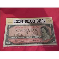 1954 $2.00 banknote very fine