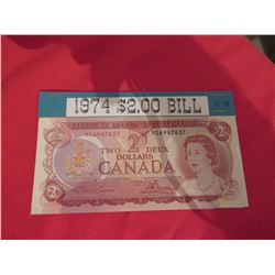 1974 $2.00 banknote - unc