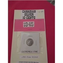 1945 .800 fine silver ten cents – xf