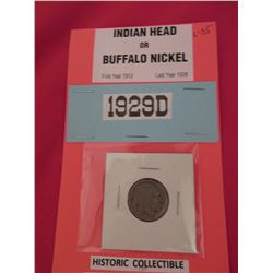 US 1929 Indian head - Buffalo 5 cents