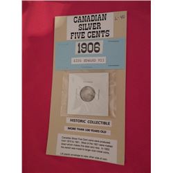 1906 Edward Vll silver 5 cents