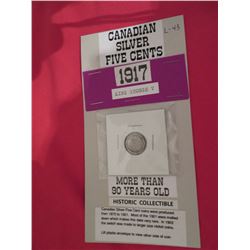 1917 George V silver 5 cents