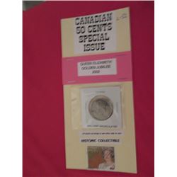 Special Issue Canadian 50 cents – unc 2002 Queens Golden Jubilee