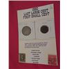 Image 1 : 1920 Last year for Canadian large cents and first year for the small cent both coin on display card