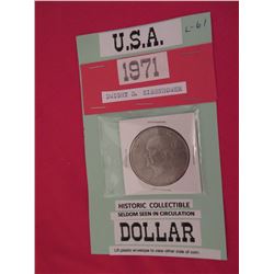 1971 US Dwight D. Eisenhower one dollar - historic collectable
