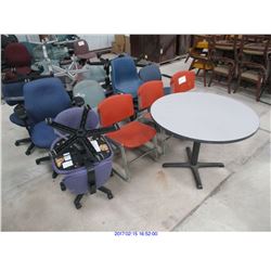 MISC. OFFICE CHAIRS , TABLE