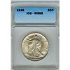 1945 WALKING LIBERTY SILVER 50 CENTS  ICG MS65  NICELY TONED!