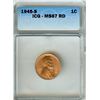 1945-S  LINCOLN WHEAT CENT ICG MS67 RED