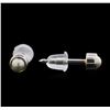 Image 1 : Pearl Stud Earrings - Silver