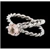 Image 1 : 0.81 ctw Morganite Ring - 14KT White Gold