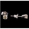 Image 2 : 0.50 ctw Diamond Stud Earrings - 14KT White Gold