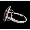 Image 3 : 12.76 ctw Ruby and Diamond Ring - 14KT White Gold