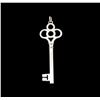 Image 2 : Tiffany & Co. Sterling Siler Crown Key Pendant