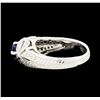 Image 3 : 1.27 ctw Sapphire and Diamond Ring - 14KT White Gold