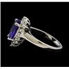 Image 3 : 3.31 ctw Tanzanite and Diamond Ring - 14KT White Gold