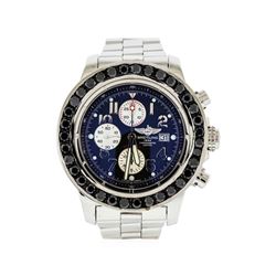 Breitling Stainless Steel 9.00 ctw Diamond Super Avenger Men's Watch