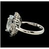 Image 3 : 4.33 ctw Aquamarine, Sapphire and Diamond Ring - 14KT White Gold