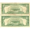 Image 2 : 1963 $5 VG/XF Red Seal Note Lot of 2